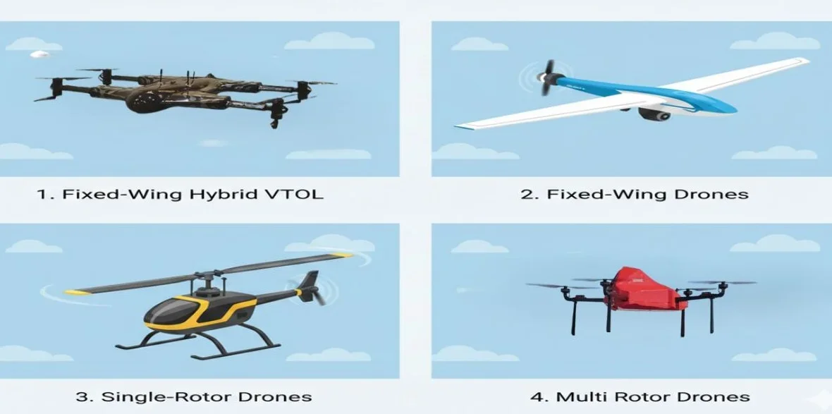 Different Kinds of Unmanned Aerial Vehicles (UAVs)