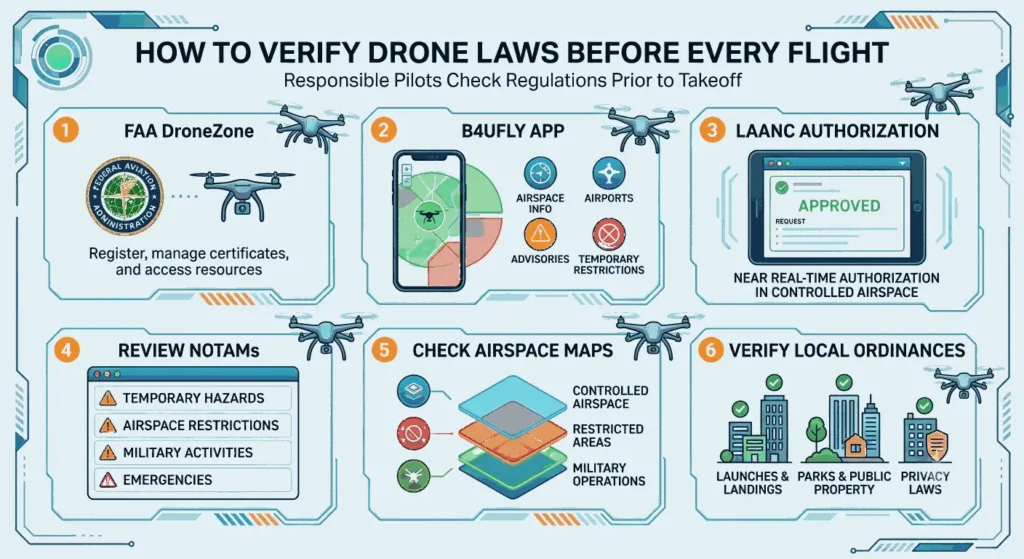 How to Verify Drone Laws Before Every Flight